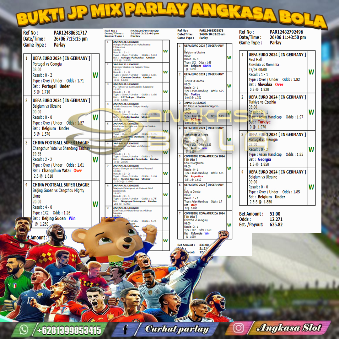 INFO KEMENANGAN MIX PARLAY 27 JUNI 2024