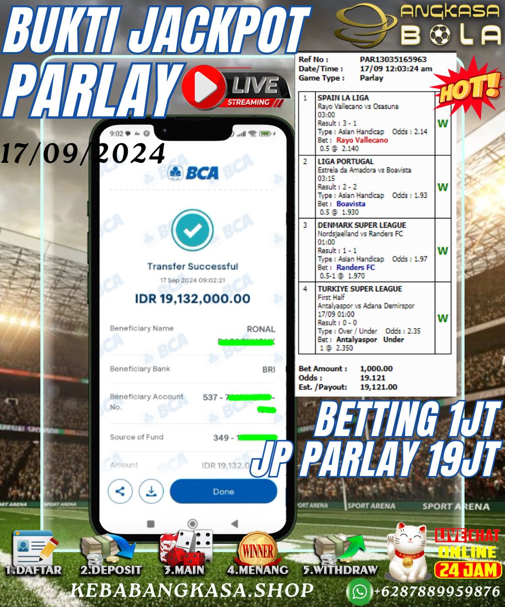 INFO KEMENANGAN MIXPARLAY ANGKASA BOLA 17 SEPTEMBER 2024