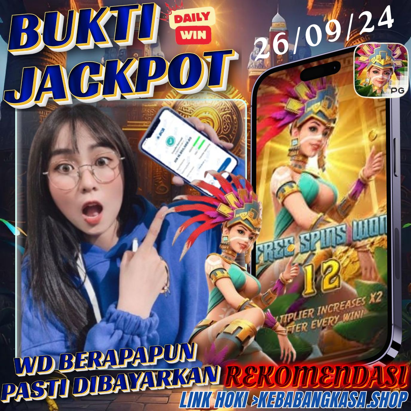 INFO KEMENANGAN SLOT DI PG SOFT | ANGKASABOLA 26 SEPTEMBER 2024