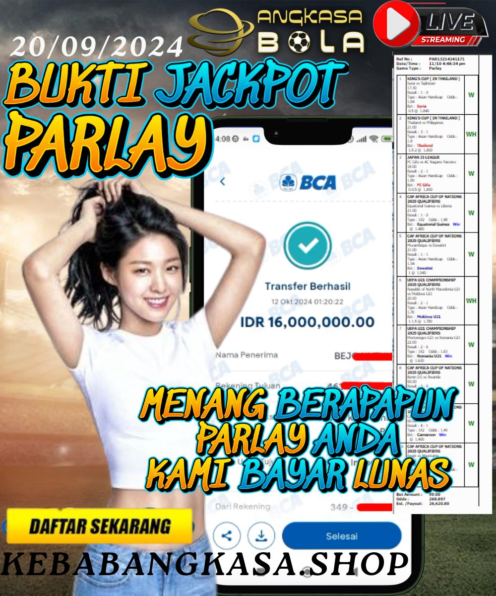 INFO KEMENANGAN PARLAY DI SPORTSBOOK | ANGKASABOLA 12 OCTOBER 2024